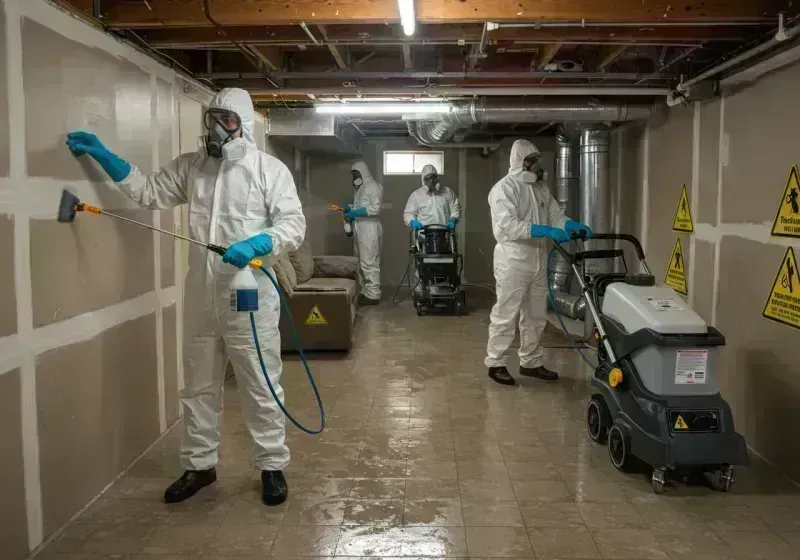 Basement Moisture Removal and Structural Drying process in Moncks Corner, SC